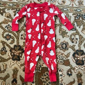 Hanna “Snowy” Snowman One Piece Pajama - infant size 3-6 months